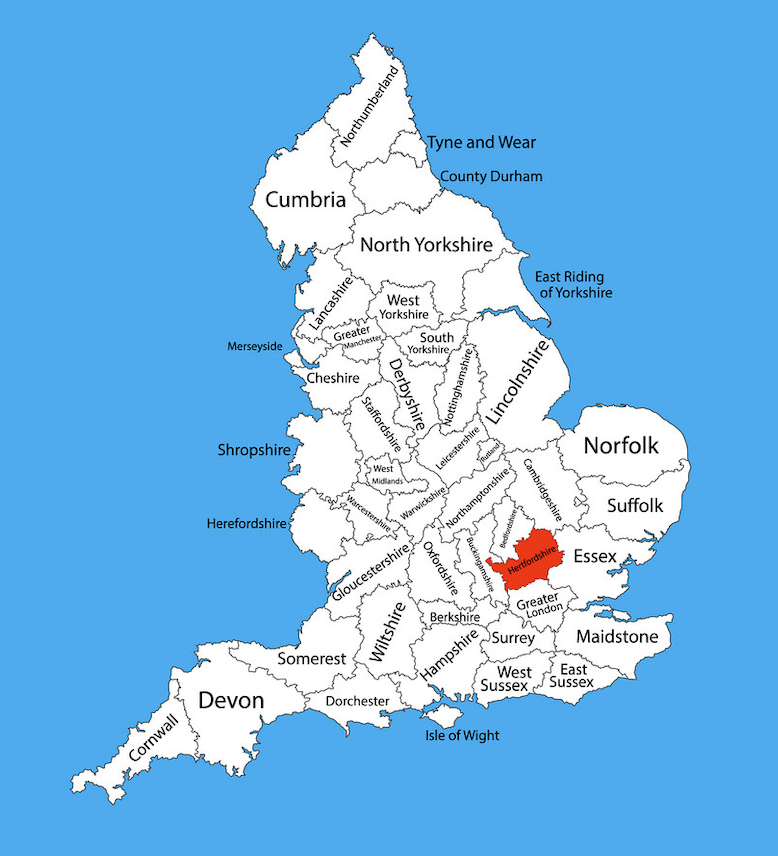 hertfordshire wiki map